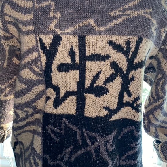 BRUESTLE Wool/poly patterned vintage sweater - Picture 2 of 4